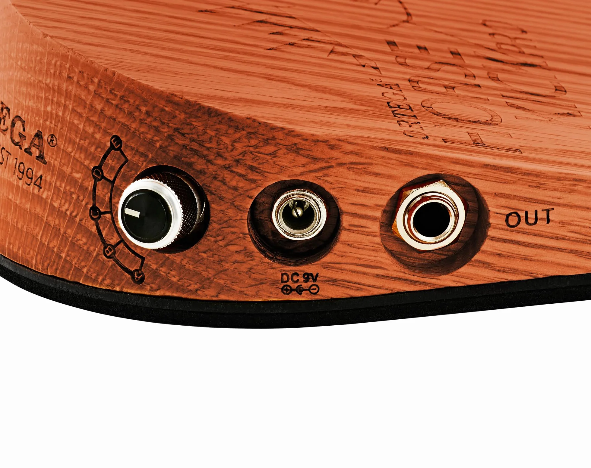 Ortega Guitars Digital Stomp Box – Effektpedal für Gitarristen, Singer, Songwriter – Digitale Percussion Samples – Sapele Holz, Natur (HORSEKICKPRO)