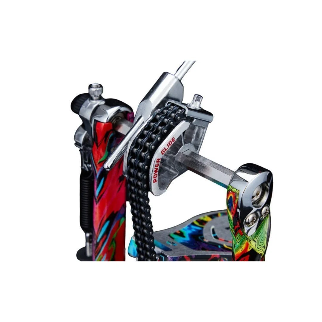 Tama HP900PWMPR Doppelpedal Iron Cobra Power Glide Psychedelic Rainbow - Doppelfußmaschine