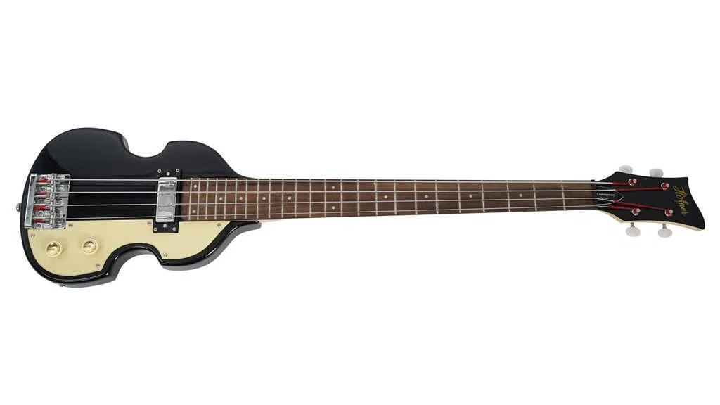 Hofner 4-saitige Akustik-Bassgitarre rechts HCT-SHVB-BK-O