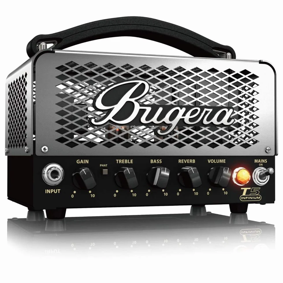 Bugera T5 INFINIUM 5 Watt Cage-Style Röhrenverstärker Topteil mit INFINIUM Tube Life Multiplier und Reverb