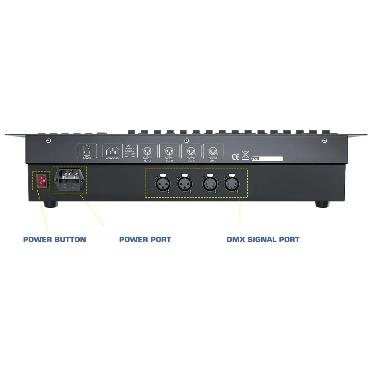 1024 Dmx 512 DJ-Controller, DJ-Licht-Controller, LCD-Display, Maximale Kontrolle (96), Selbst Programmieren, Sprachmodus, Einfache Benutzeroberfläche, Für Anfänger, Lichtshows, Party,Black
