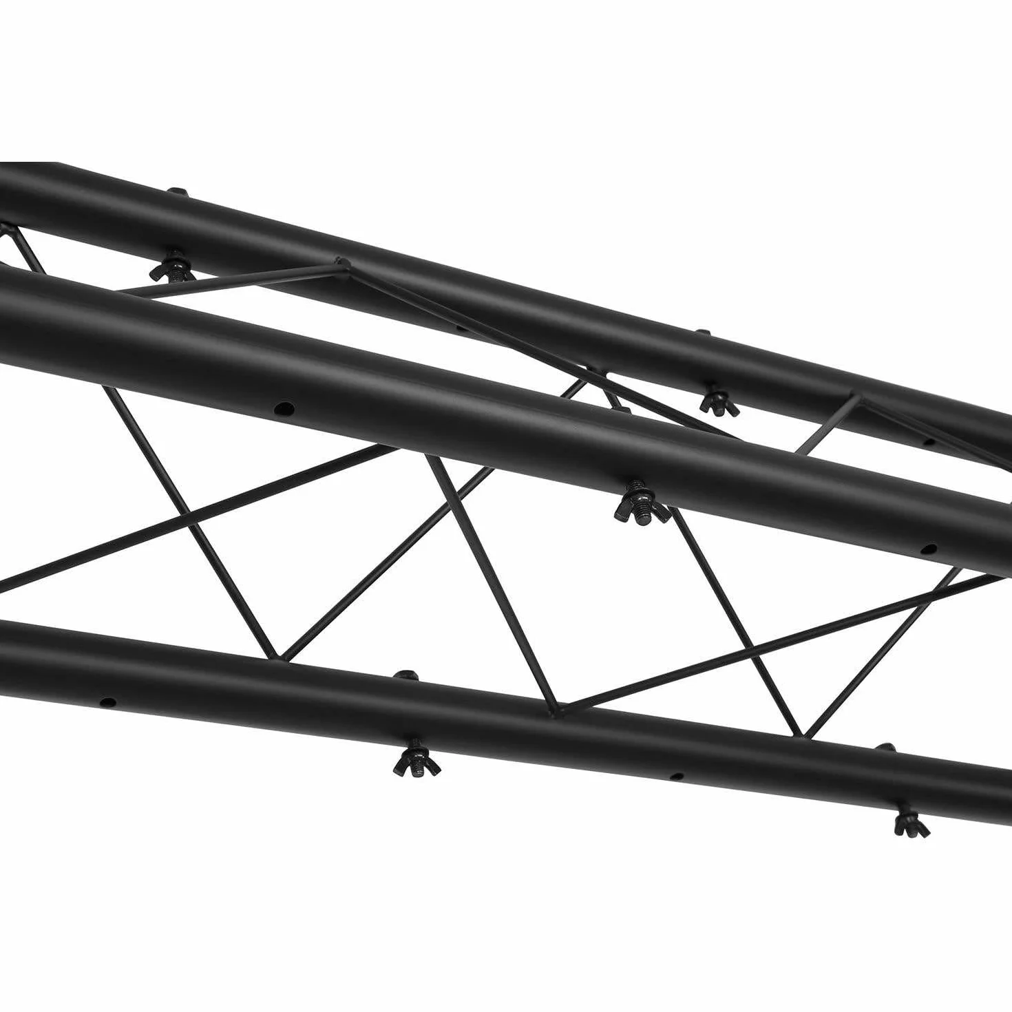 Beamz LB100T Lichtbrücke mit Traversenbalken und 2 Ständern - mobiles Traversen System max. 100 kg, DJ Stand Komplettset - 2x 1,5m 3 Punkt-Traversen, 2x Dreibein Stativ max. Höhe 4m - Schwarz