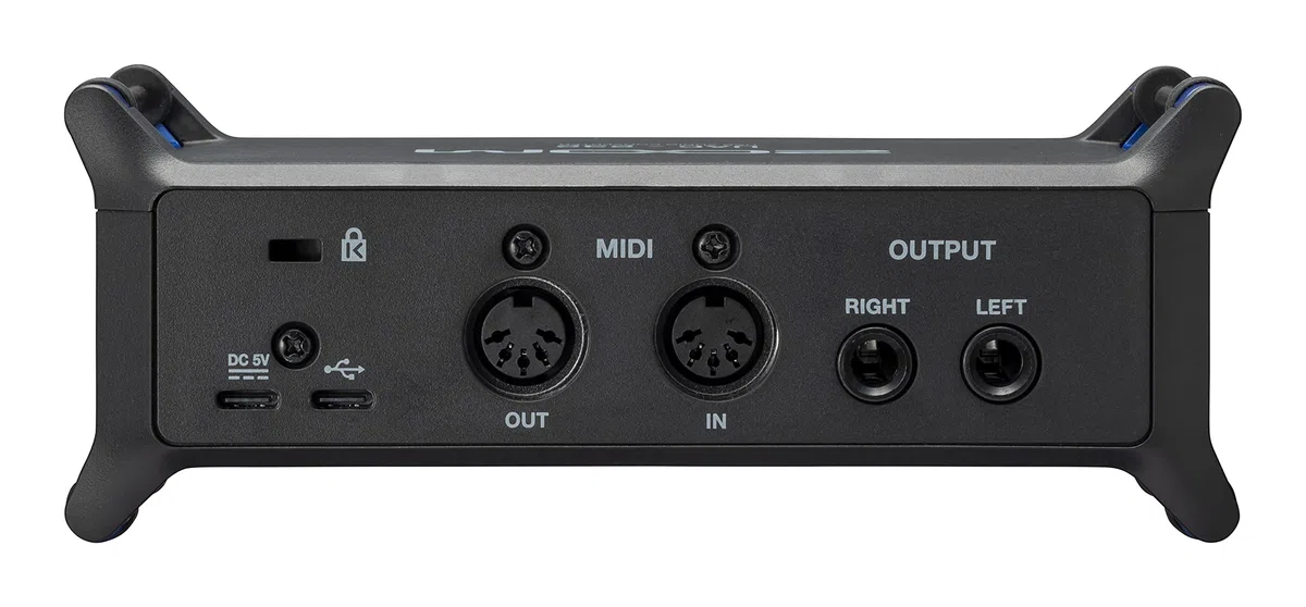 ZOOM UAC-232 Professionelles 32-Bit Float Audio Interface, für Musikproduktion, Podcasting & Livestreaming in hoher Qualität und Dynamik ohne Übersteuerung, Schwarz & Blau