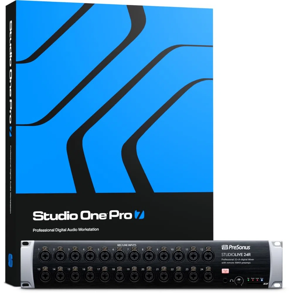 PreSonus StudioLive 24R, Rackmount-Digitalmischer, 32-Kanal, Stagebox und Audio-Interface, 26 Eingänge