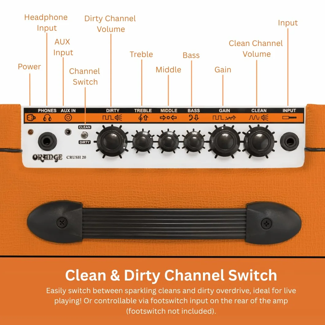 Orange Crush, 2-Kanal-Gitarrenverstärker - 8 Zoll (20 cm), 20 W