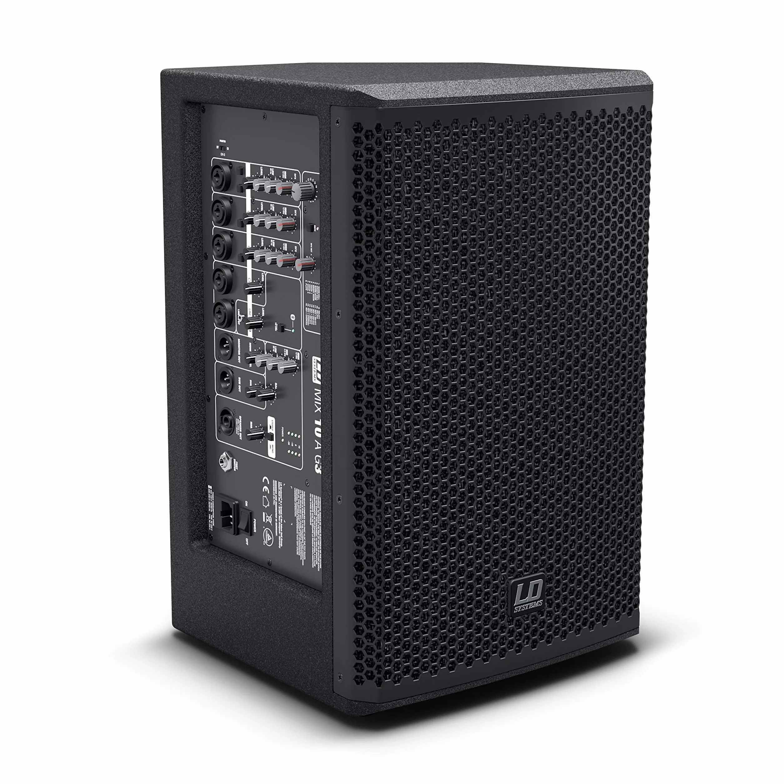 LD Systems MIX 10 A G3-2-Weg Aktiv-Lautsprecher mit integriertem 7-Kanal-Mixer, 10" Woofer nd 1" Celestion Hochtöner, schwarz