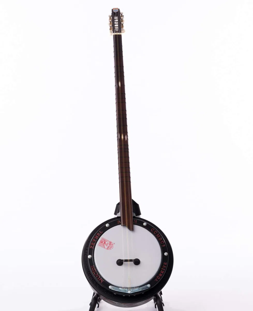 Türkisches Cumbus Jumbush Sazbush langer Hals Sazbush bunt verziertes Saitenmusikinstrument