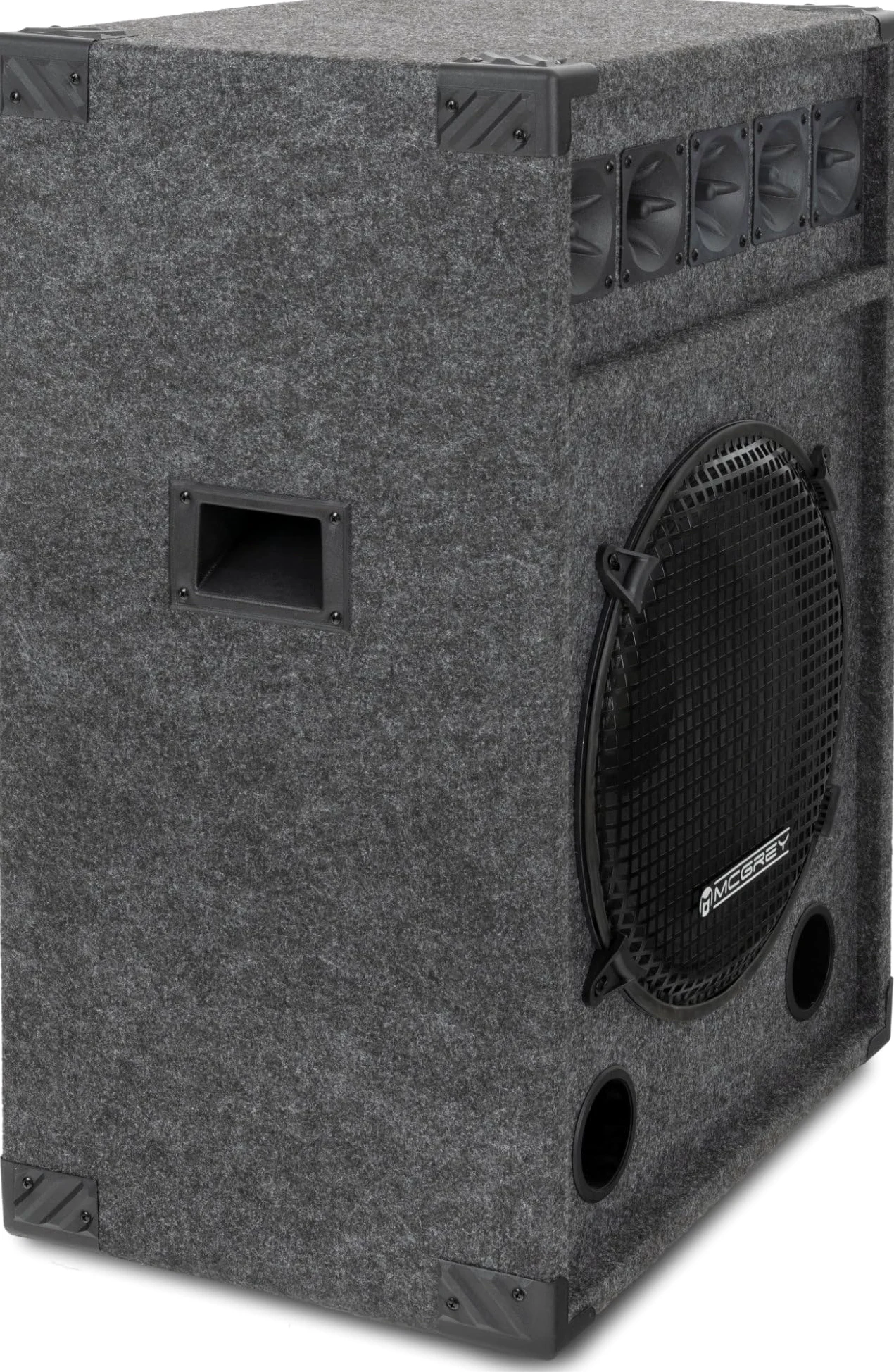 McGrey Festival 15 PA Lautsprecher - Lautsprecherbox mit 38cm (15") Subwoofer - DJ Box mit Holzgehäuse und Tragegriffen - 2-Wege Speaker mit 600W