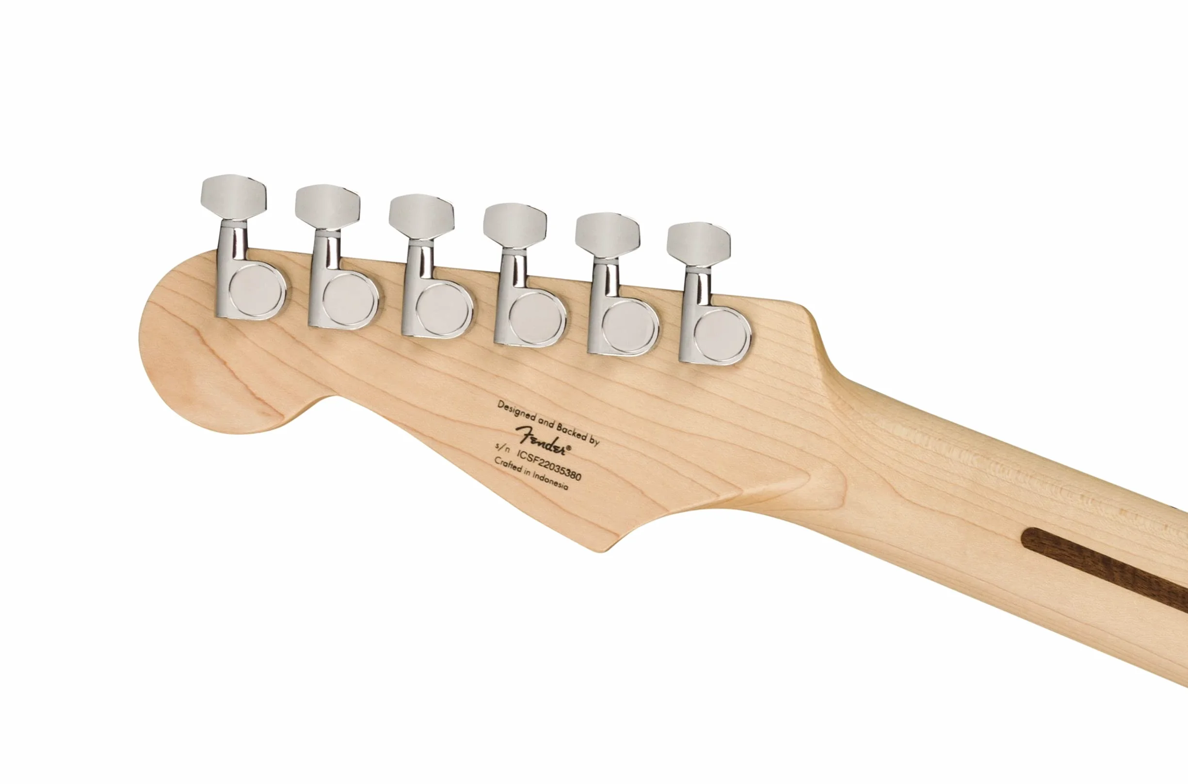 Squier by Fender Sonic Stratocaster HT, E-Gitarre, Ahorngriffbrett, Weiße Schlagplatte, Arctic Weiß, Inklusive kostenloser virtueller Kurse auf Fender Play