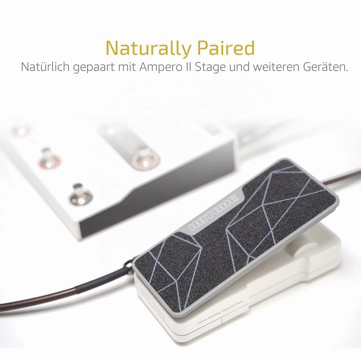 HOTONE Passive Volume Expression Fußschalter 2 in 1 Gitarreneffekt Pedal EXP Ampero II Press
