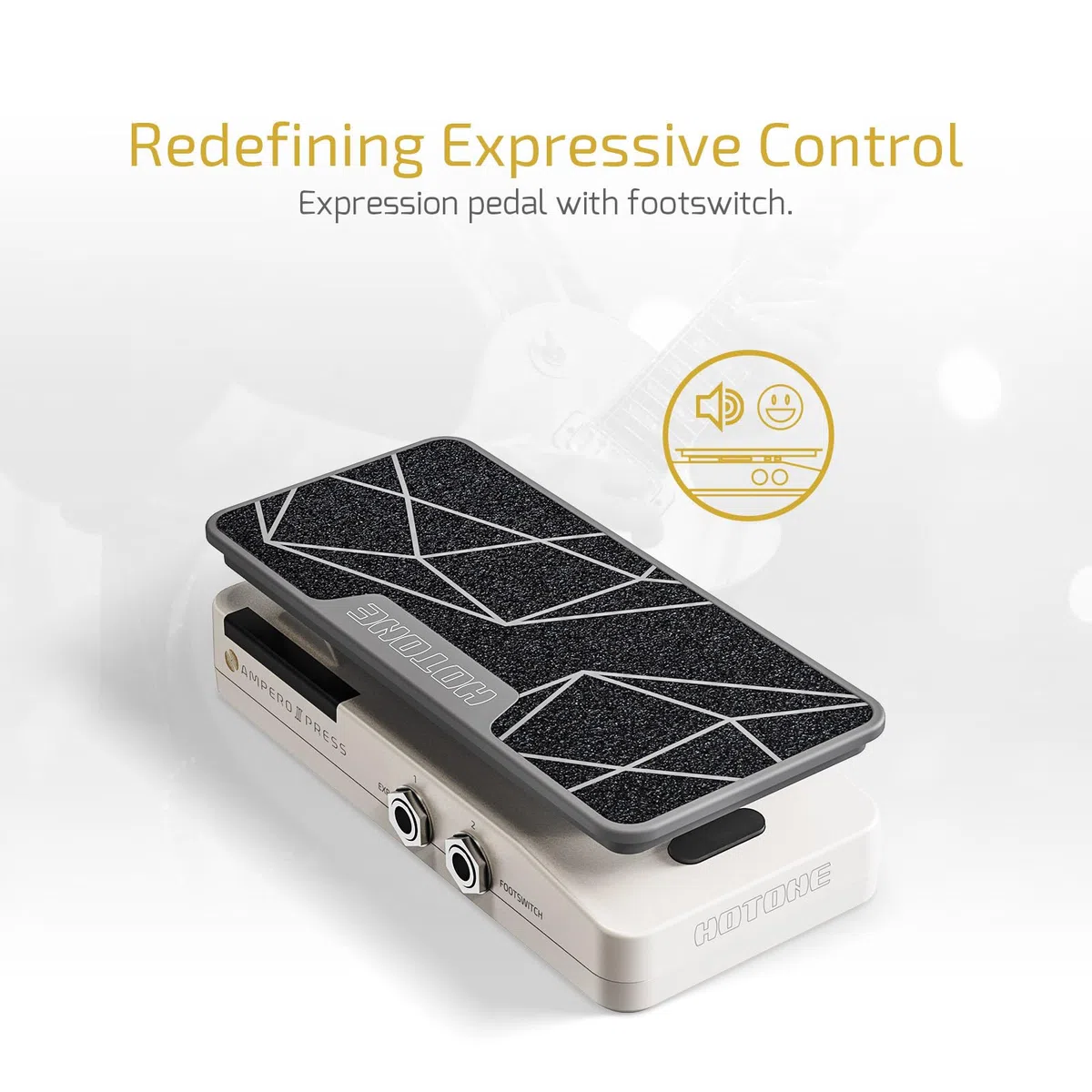 Hotone Passive Volume Expression Fußschalter 2 in 1 Gitarreneffekt Pedal EXP (Ampero II Press)