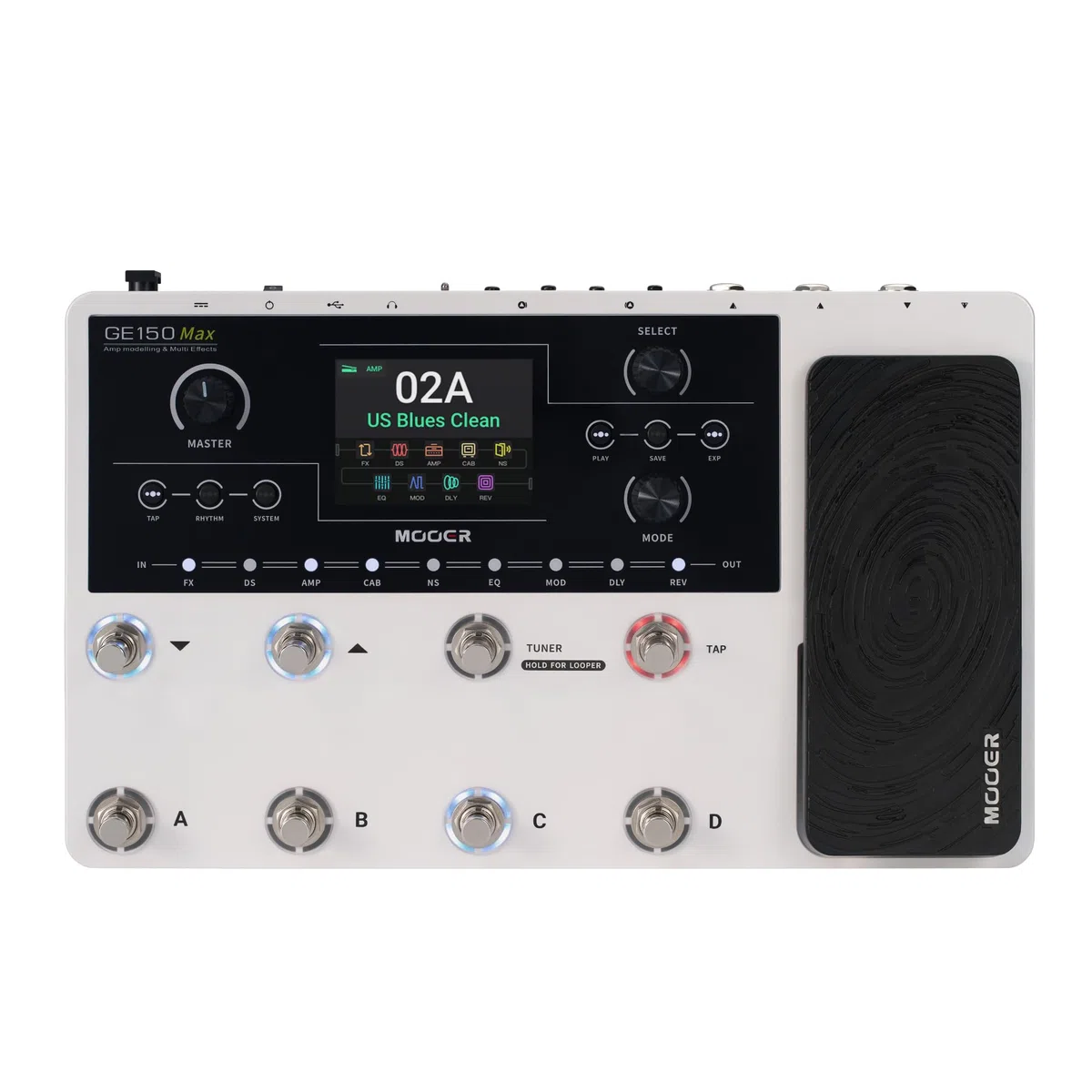 MOOER GE150 Max New Era Gitarrenverstärker Modellierung Multi Effekte Pedalboard All in One Floor Pedal für Studio Recording Practice Live Show