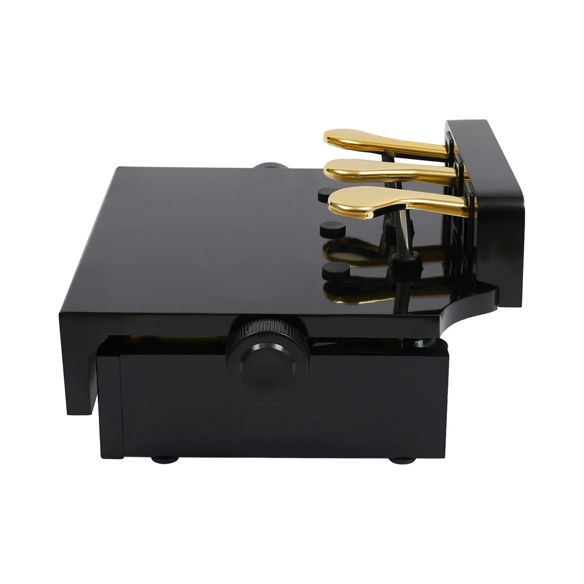 Klavier Pedal Extender, Pedalerhöhung Klavier Klavier Pedal Extender Bank für Kinder, einstellbare Höhe Klavier Pedal Extenders Bank mit 3 Pedalen für Kinder entwickelt - Schwarz