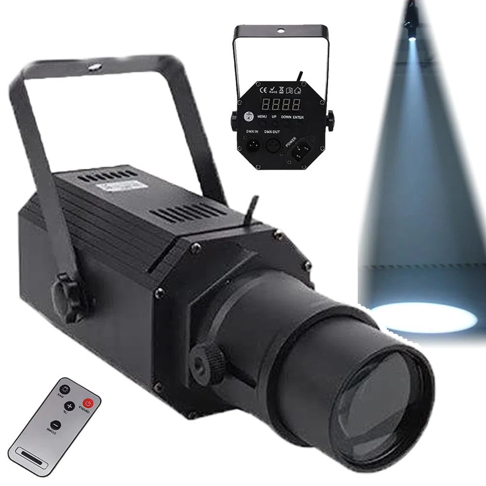 50w Bühnenscheinwerfer (Blende Einstellbar), 4-in-1-LED-Pinspot-Licht (Weiß/Warmweiß), Dmx512/Fernbedienung/Sprachsteuerung, Für Hochzeiten, Bühnenshows WarmWhite
