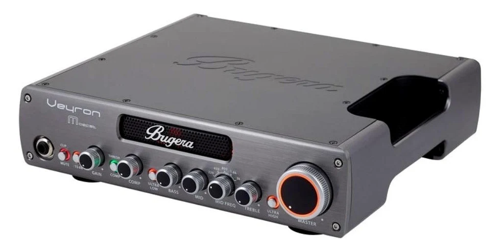 Bugera VEYRON MOSFET BV1001M Ultrakompakter 2.000-Watt-Class-D-Bassverstärker mit MOSFET-Vorverstärker, Kompressor und DYNAMIZER-Technologie