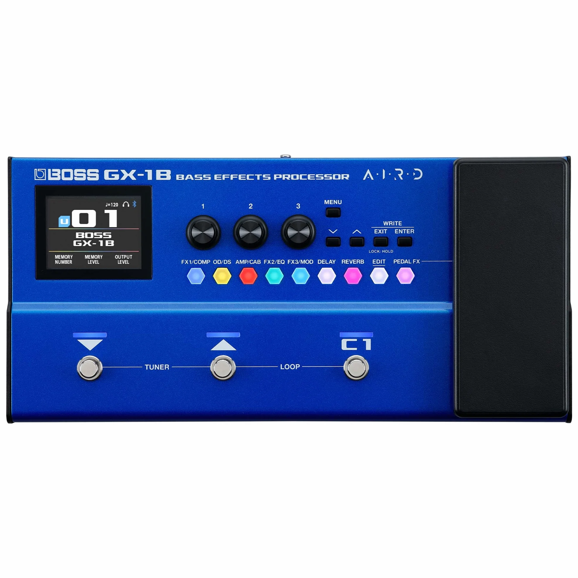 BOSS GX-1B | Ultraportabler Bass-Effektprozessor | Legendäre Verstärker & Effekte | Hochwertige AIRD Soundengine | Ideal für Bass-Einsteiger | Bluetooth-Verbindung | Flexible Leistungsoptionen