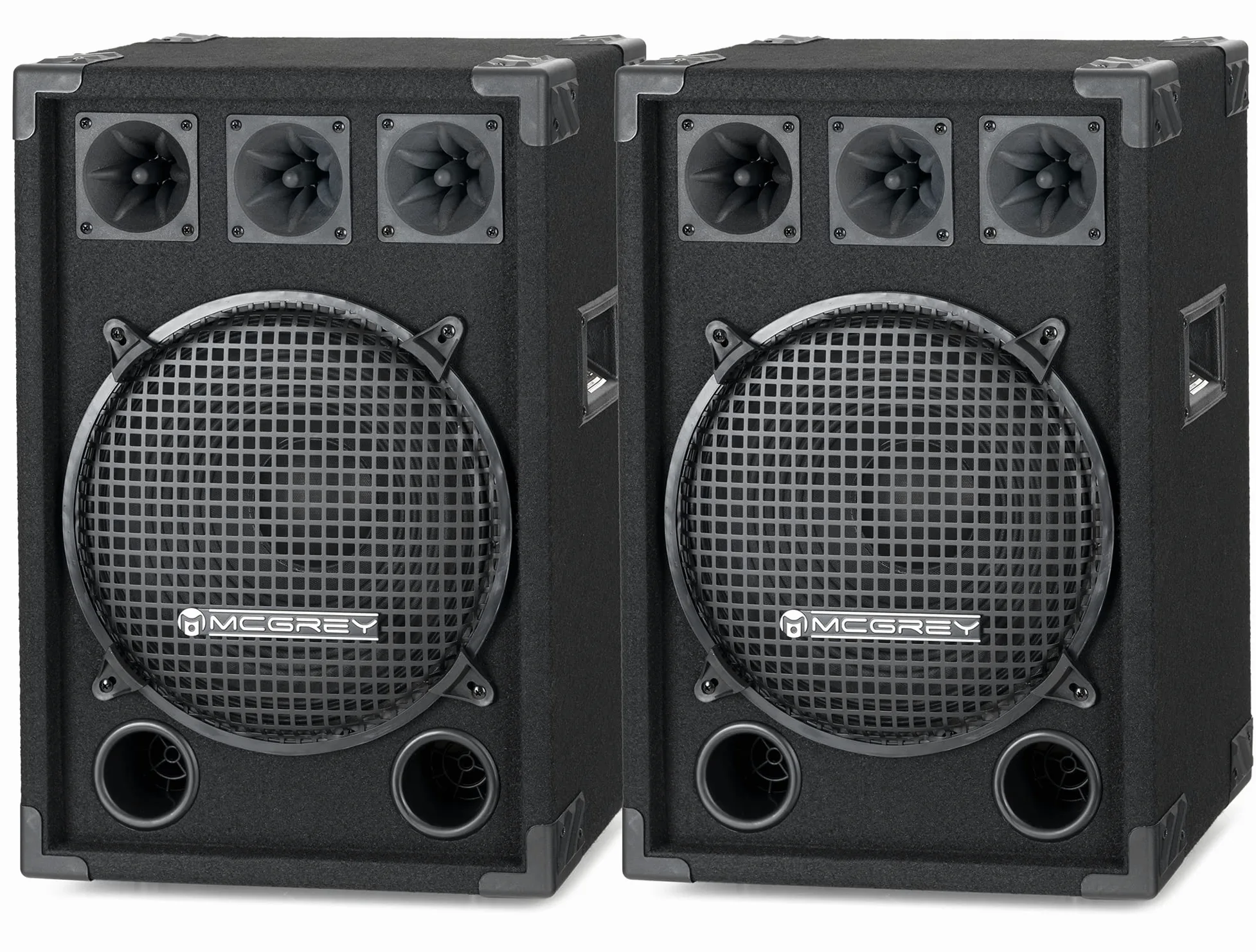 McGrey DJ-1222 DJ PA Lautsprecher Box 30cm 12" Subwoofer 1200W Passiv 2-Wege System Holzgehäuse
