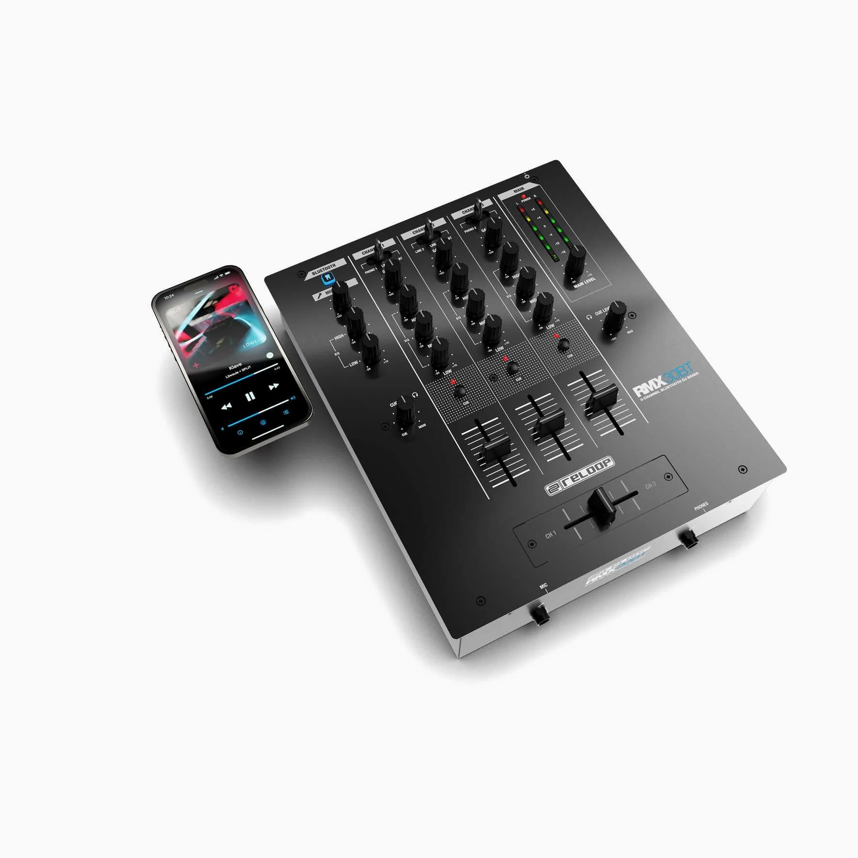 Reloop RMX-30 BT DJ-Mixer kabelloses Musik-Streaming