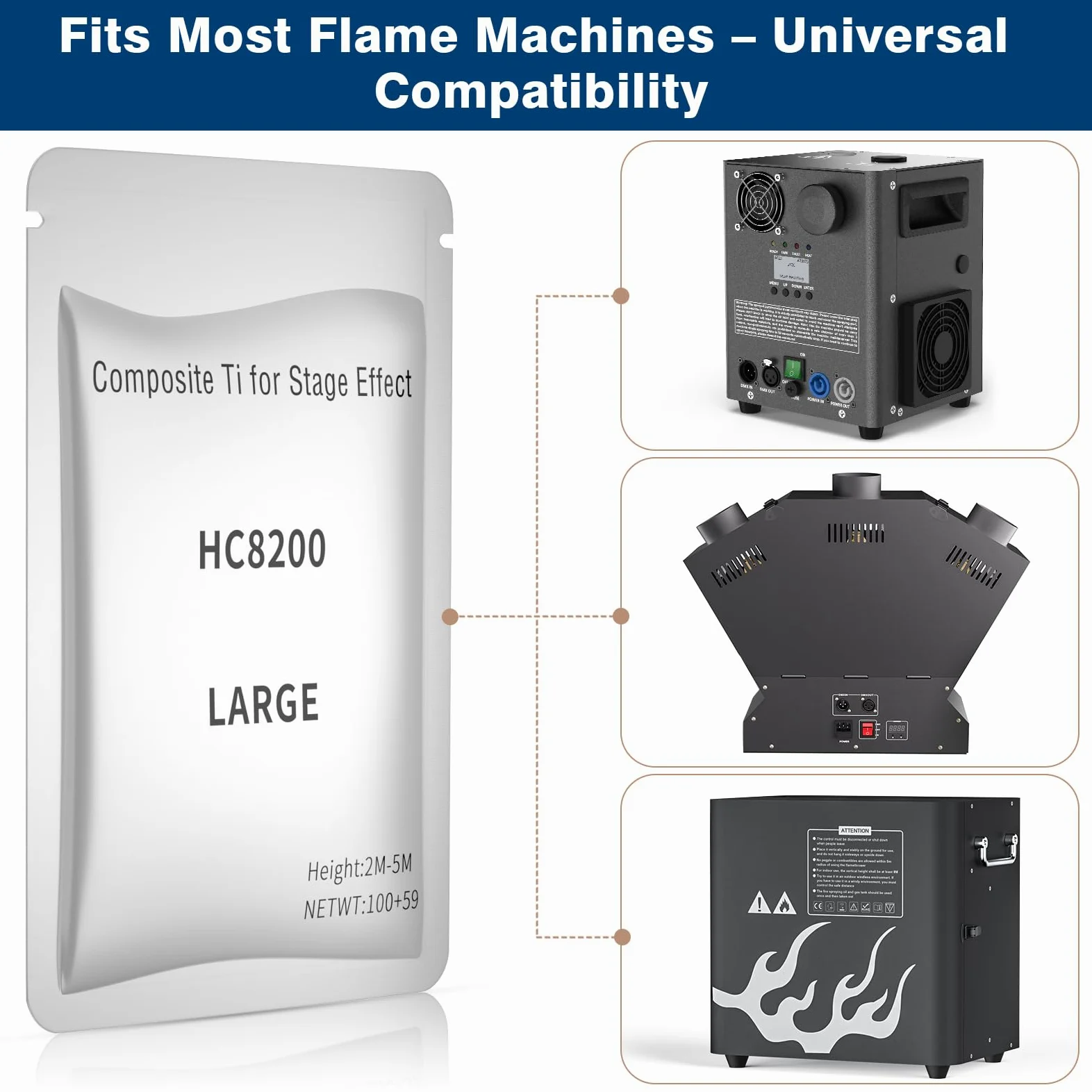 6 Stück FODEXAZY Professionelle Bühne Effekt Maschine Pulver, Composite Titanium Powder (100g) Sealed Storage für Event Hochzeit Party Spezial Maschine