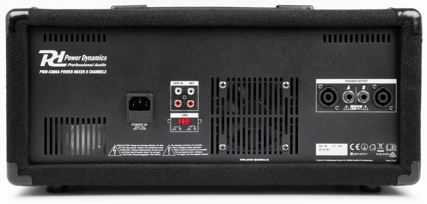 Vonyx SL8 PA Lautsprecher Aktiv Set 800 Watt Bluetooth Stativ Mischpult 8 Zoll LED Schwarz
