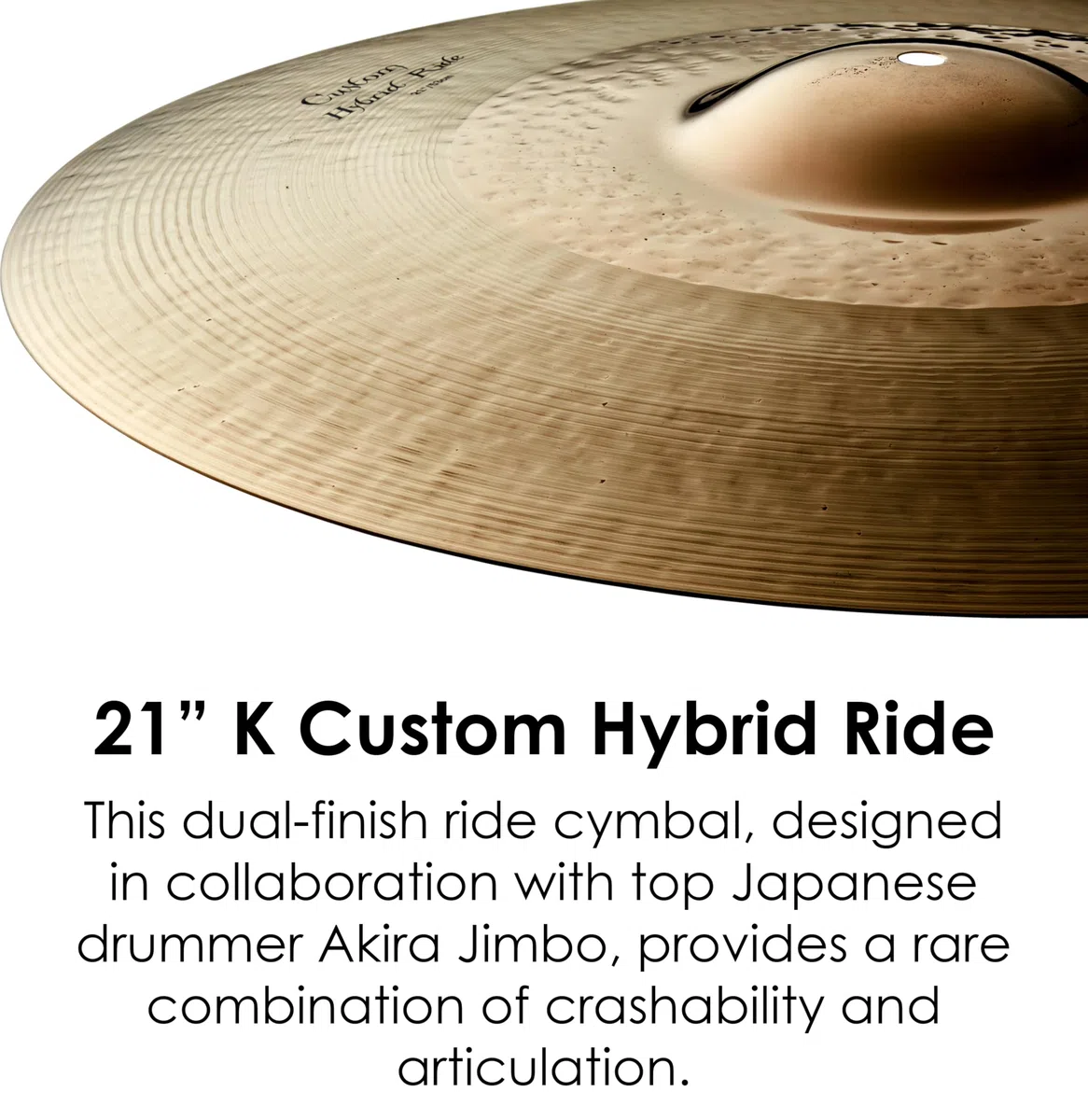Zildjian K Custom Series - 21" Hybrid Ride Cymbal, Mehrfarbig