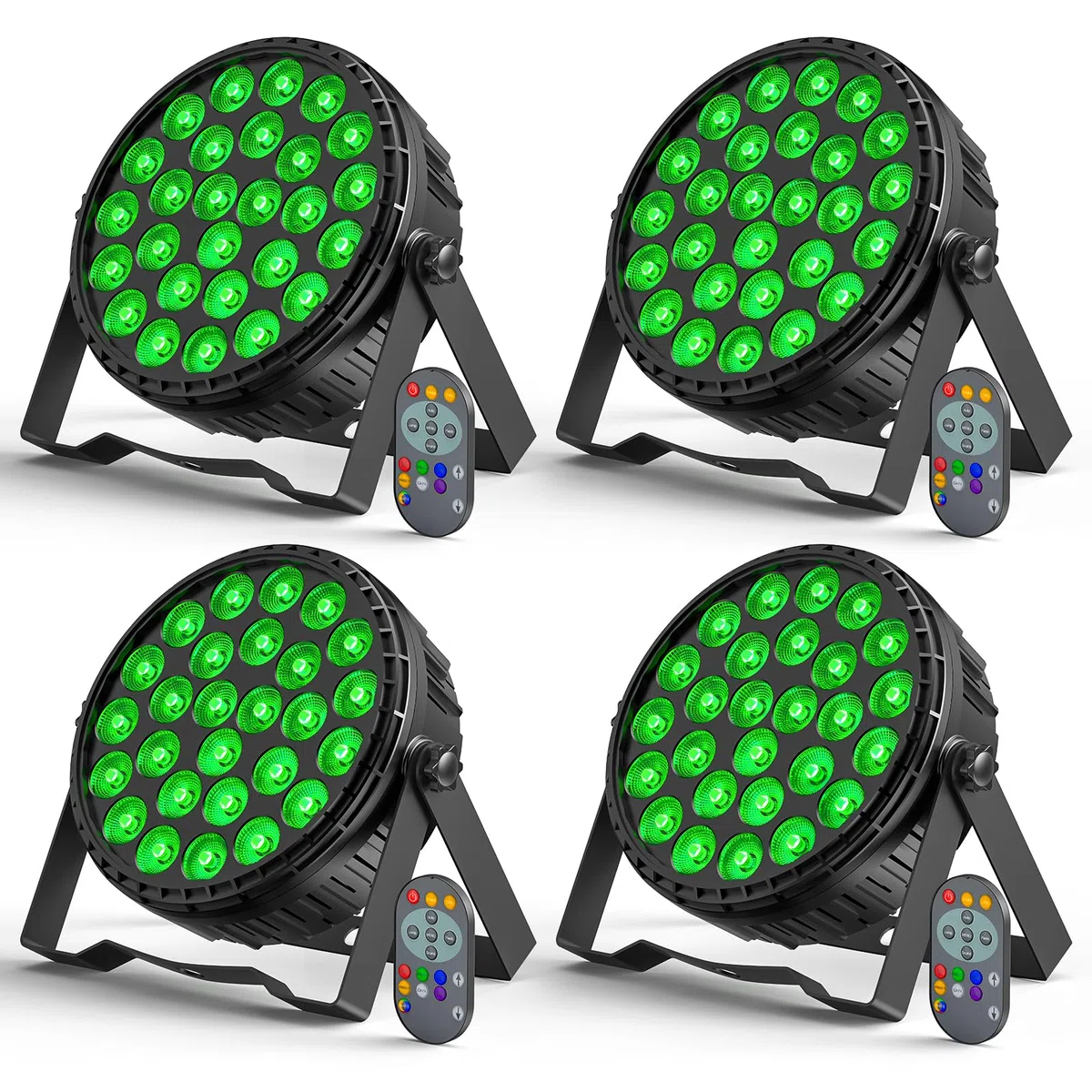 4PCS 216W LED Par Strahler, 27 x 8W RGBW LED Par Scheinwerfer Bühnenlicht DMX512 Discolicht Partylicht für Party, Bar, Weihnachten, Halloween, Hochzeit