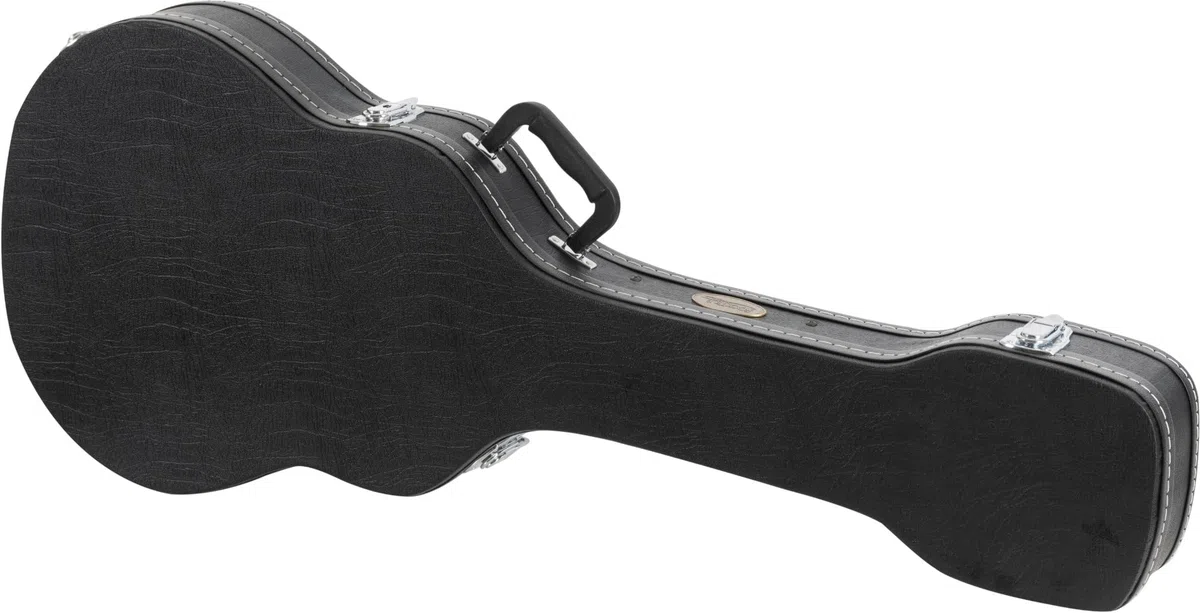 ROCKTILE Gitarrenkoffer für Halbakustik Gitarre ES-Style II - gepolstertes Hardcase - integriertes Innenfach - abschließbar - Gesamtlänge: 106 cm - Schwarz