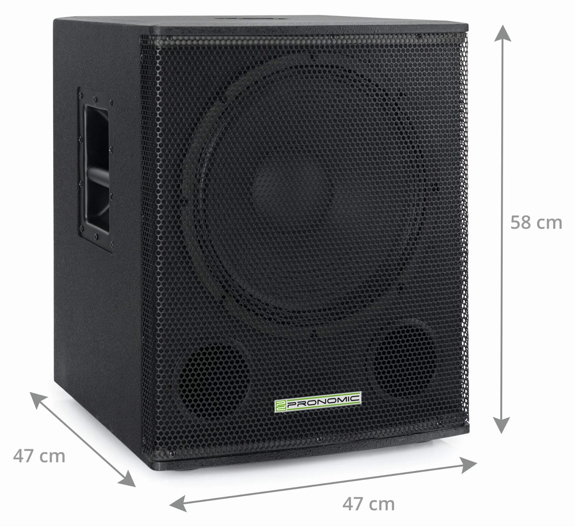 Pronomic SA-15 SUB Aktiv Subwoofer 2X Set - 15" Speaker mit Bassreflex-Öffnungen - 600 Watt RMS-Leistung - max. SPL: 124 dB - 35mm-Flansch - schwarz