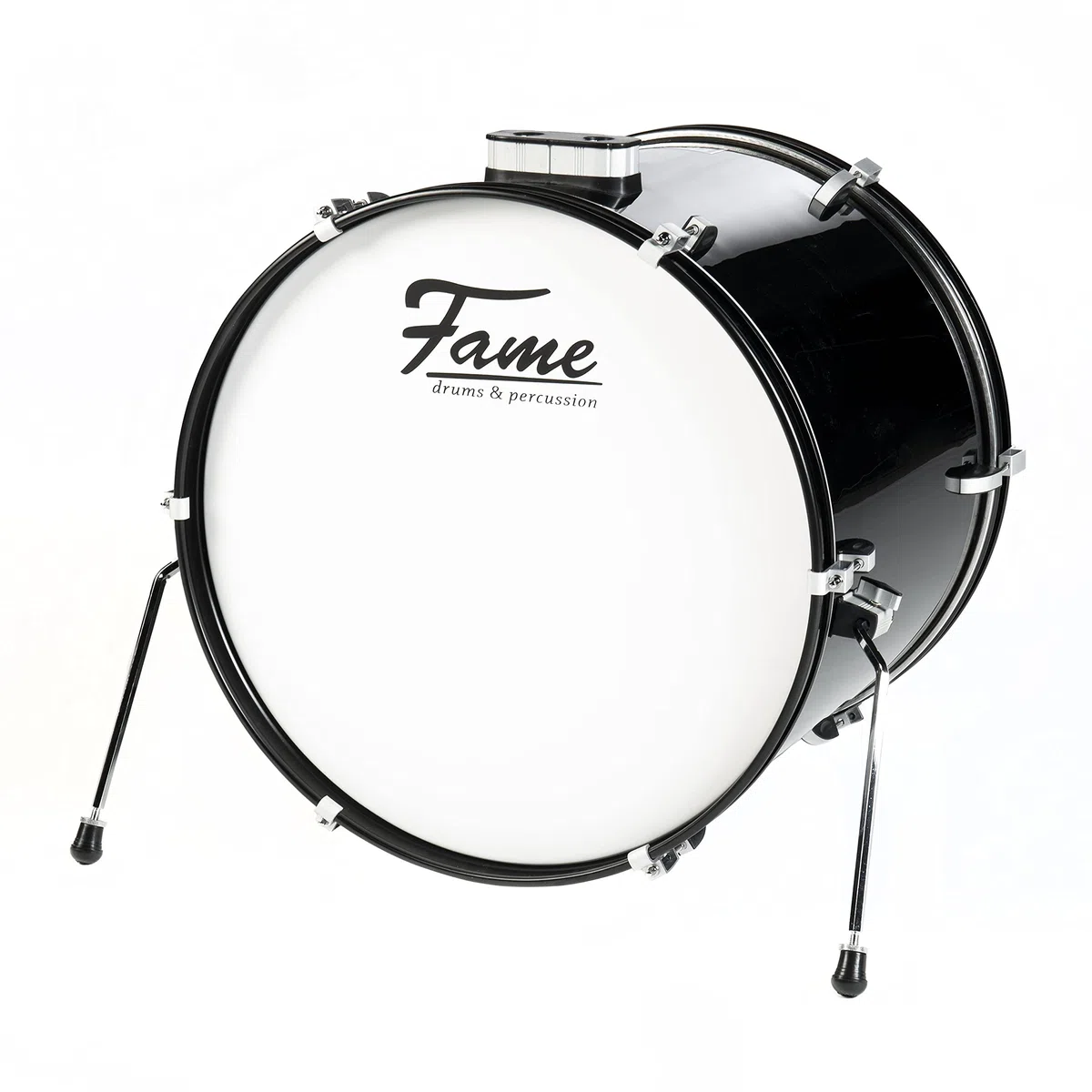 Fame First Step Bass Drum 22"x18" Mischholz Piano Black Aluminium Hardware Stahlspannreifen vorgedämpftes Fell