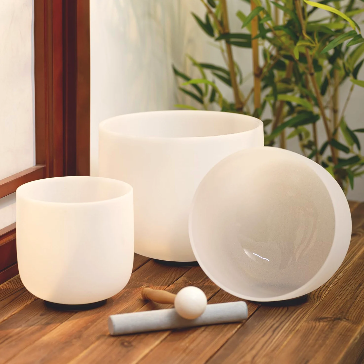 Hye-eun Kristall-Klangschalen, 432 Hz Klangschale 3er Set 10zoll C+8zoll F+6zoll A Meditations-Yoga-Schalen mit Tragetasche Klangtherapie and Gleichgewichtstherapie