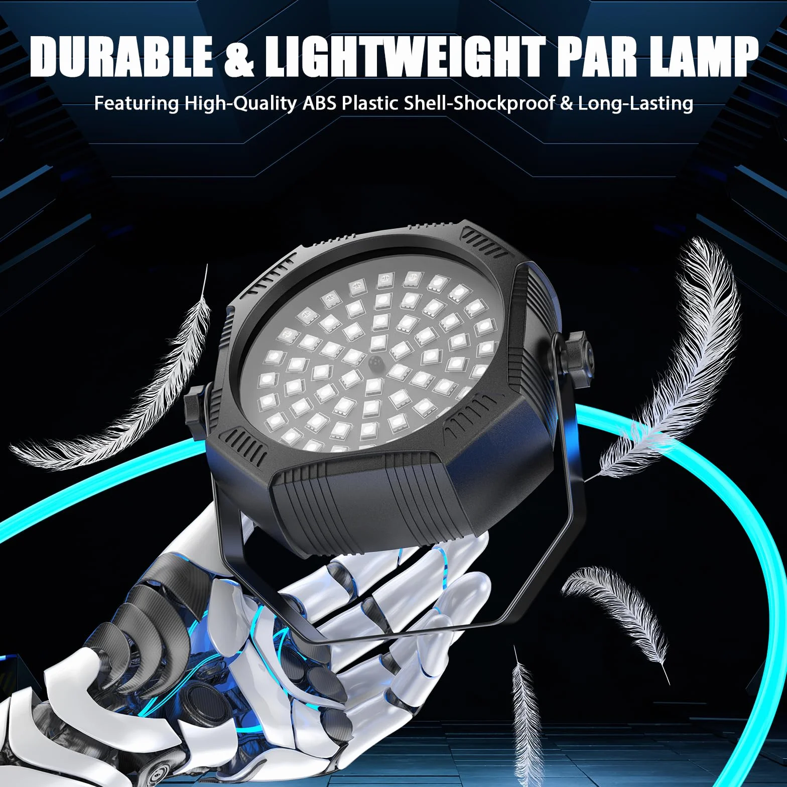 4PCS Mini RGB LED Par Akku, 60 x 0.5W LED 2200mAh Wiederaufladbares Stroboskop Bühnenlicht mit Fernbedienung, Partylicht für DJ Disco Party Bar Live-Raum Hochzeit Halloween Weihnachten