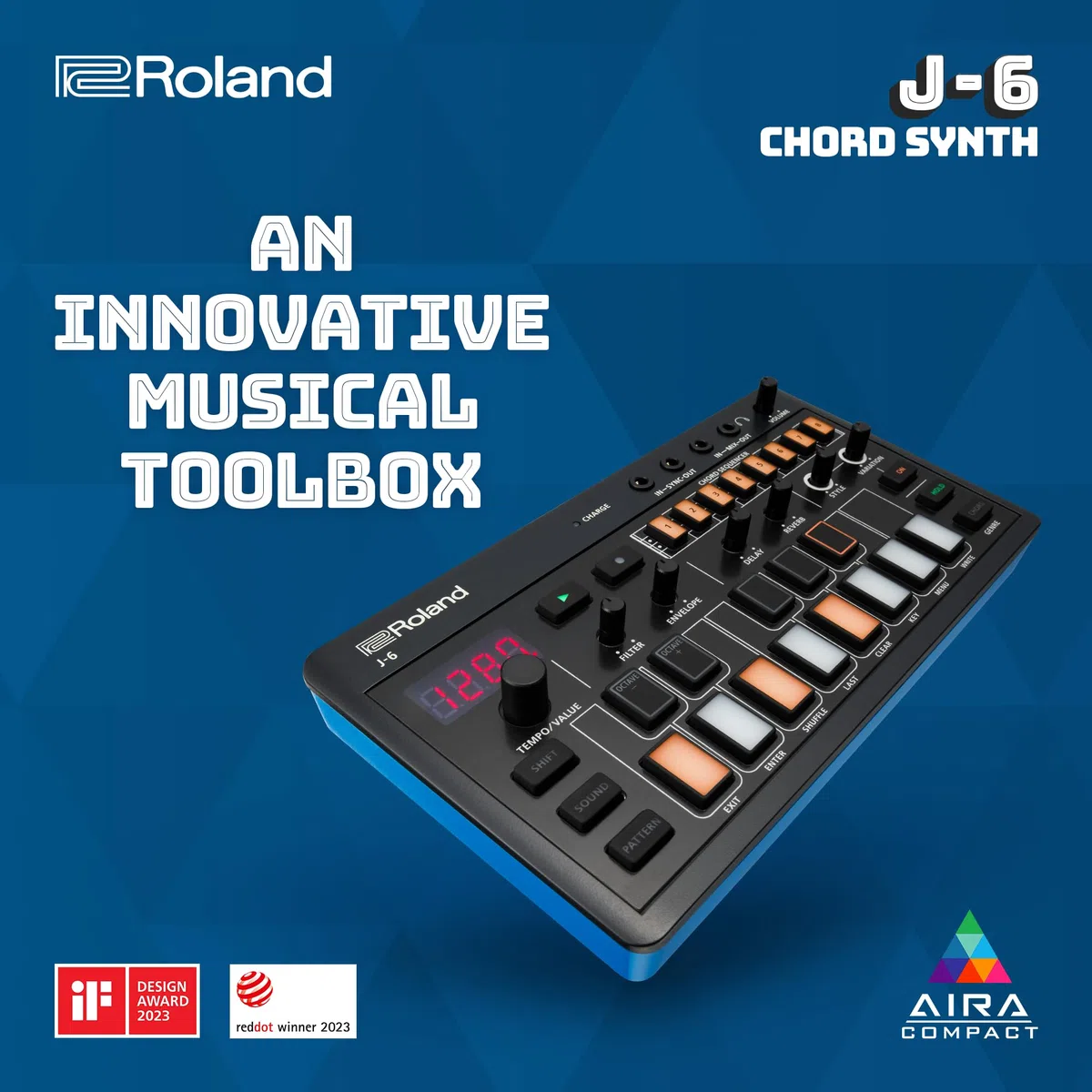 Roland AIRA Compact Synthesizer Musical Toolbox mit kreativer Akkordsequenzierung (J-6)