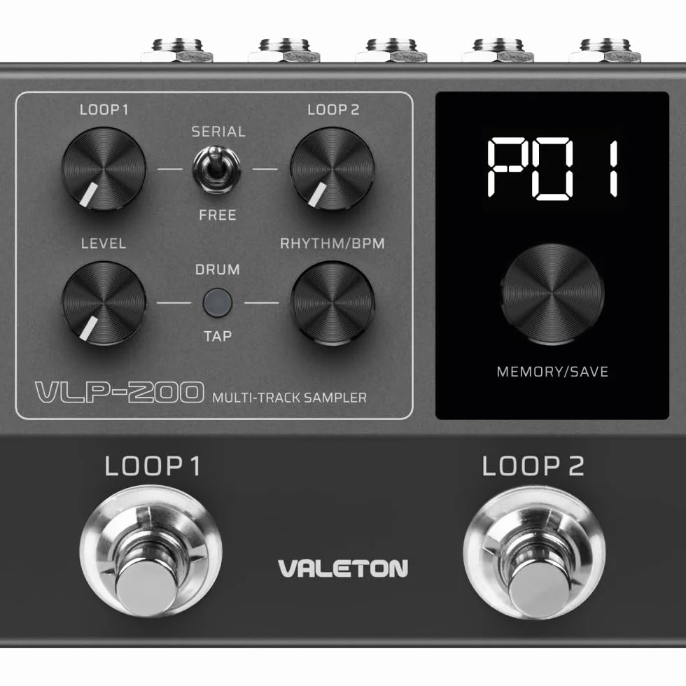 Valeton VLP-200 Multi-Track-Sampler, zwei komplette Looper und eine Vielzahl von Drum-Rhythmusmustern