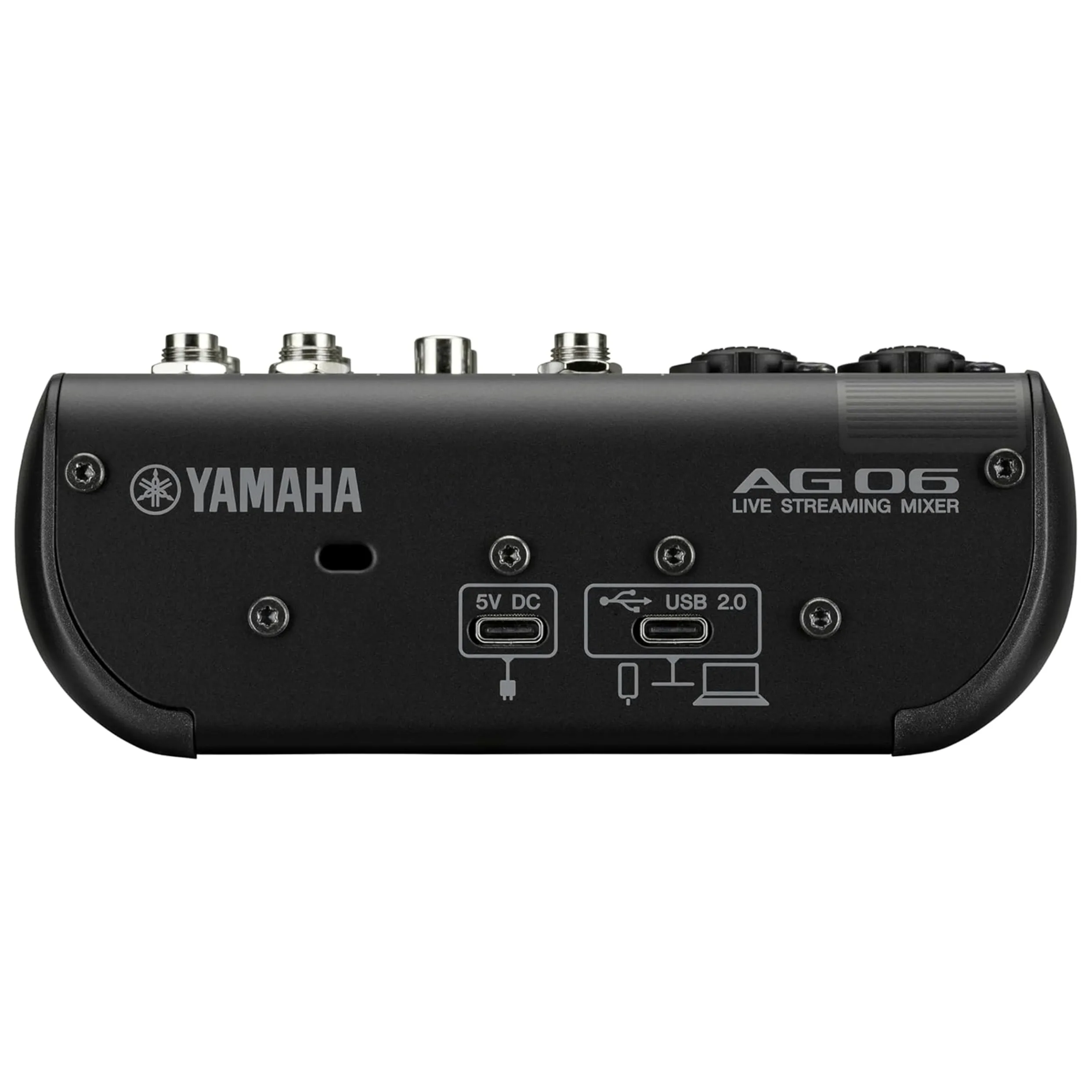 Yamaha AG06MK2 6-Kanal-Live-Streaming Mischpult mit USB-Audio-Interface – Für Windows, Mac, iOS und Android – In Schwarz