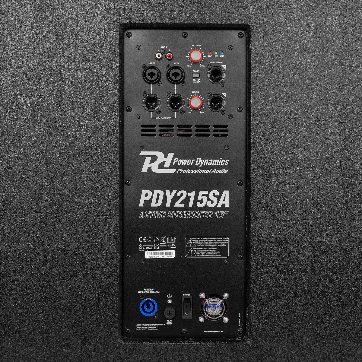 Power Dynamics PDY215SA Aktiver Subwoofer 15" - 900W - PA Aktiv Bass Tieftöner für DJ, Party, Club, Kino & Veranstaltungen - Professionelle Bassbox mit Class-D Verstärker für PA Anlage aus Sperrholz