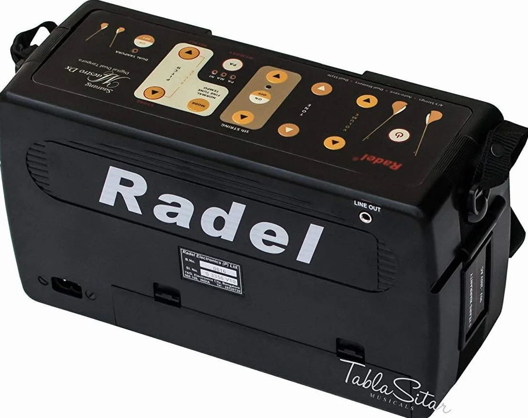 Radel Maestro DX Elektronische Tanpura Shruti Box Schwarz Saarang Digital Tanpura Box Tambura Sampler