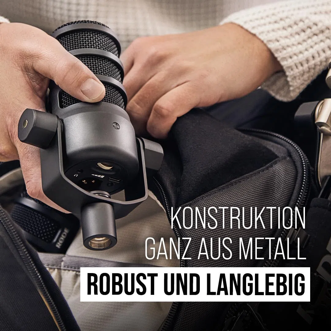 RØDE PodMic Dynamisches XLR/USB Mikrofon für Podcasts, Streaming, Gaming