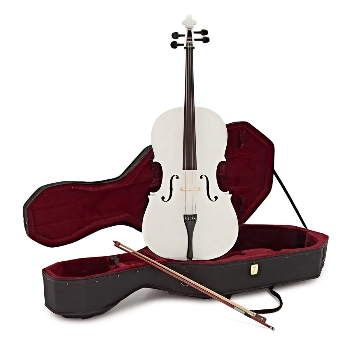 Full Size Cello mit Bogen & Etui von Gear4music 4/4 Weiß