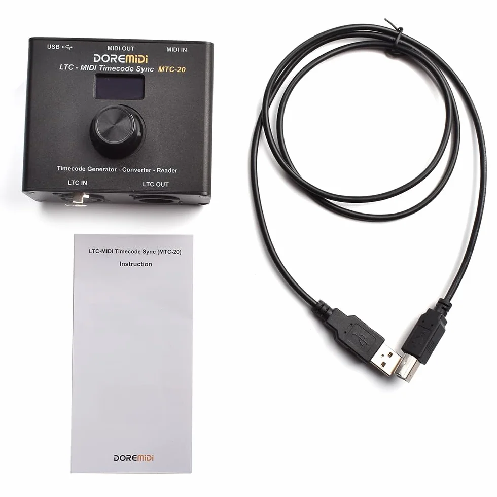 timecode Sync (MTC-20) Gerät zur Synchronisierung von MIDI und SMPTE LTC