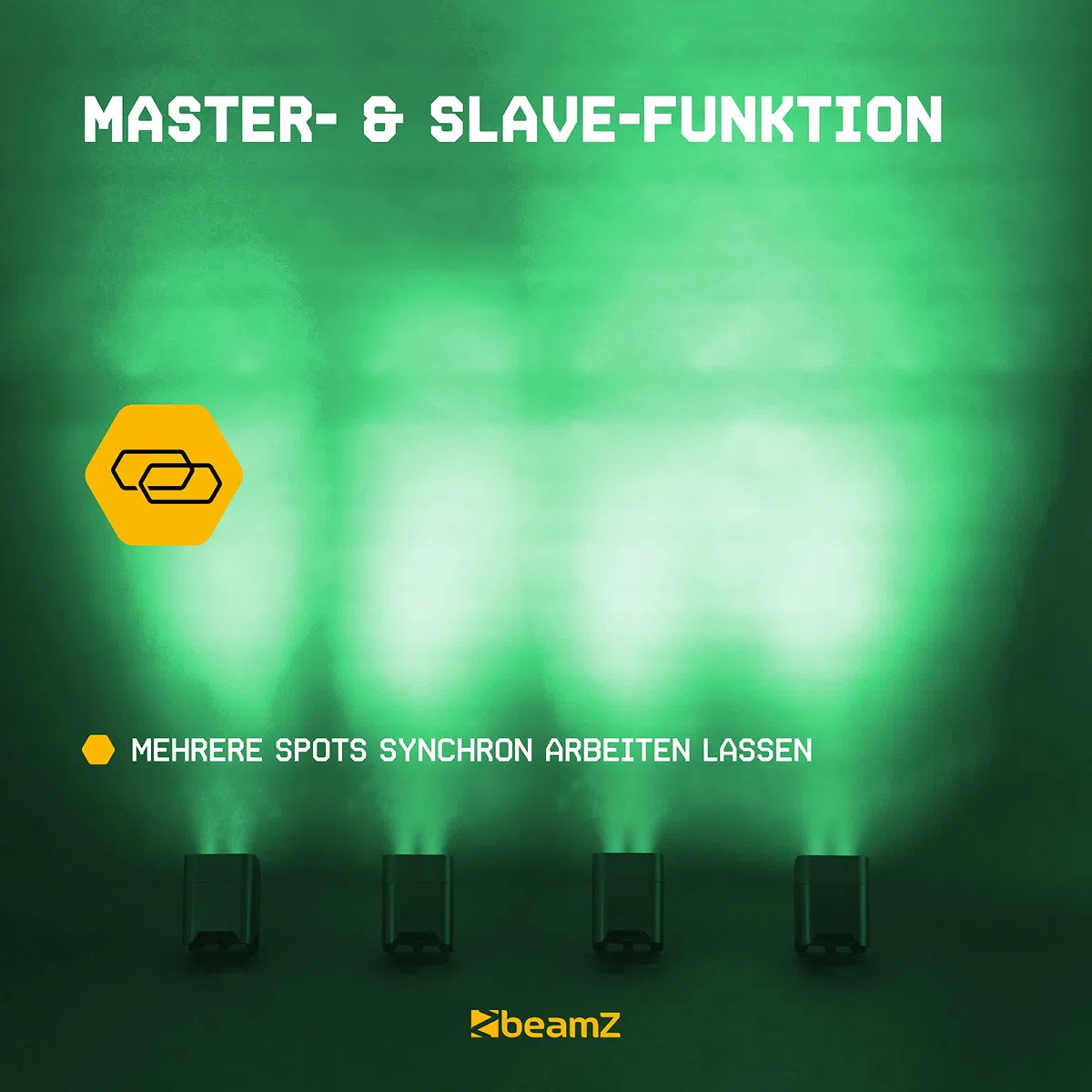 BeamZ BBP90 Uplight LED Par Strahler 4x 4 Watt, bis zu 20h Akku, Bühnenbeleuchtung 2er Set für DJ Pult, Bühnenlicht, DMX-LAN, Partylicht Musikgesteuert, Bühnenequipment, mit Fernbedienung