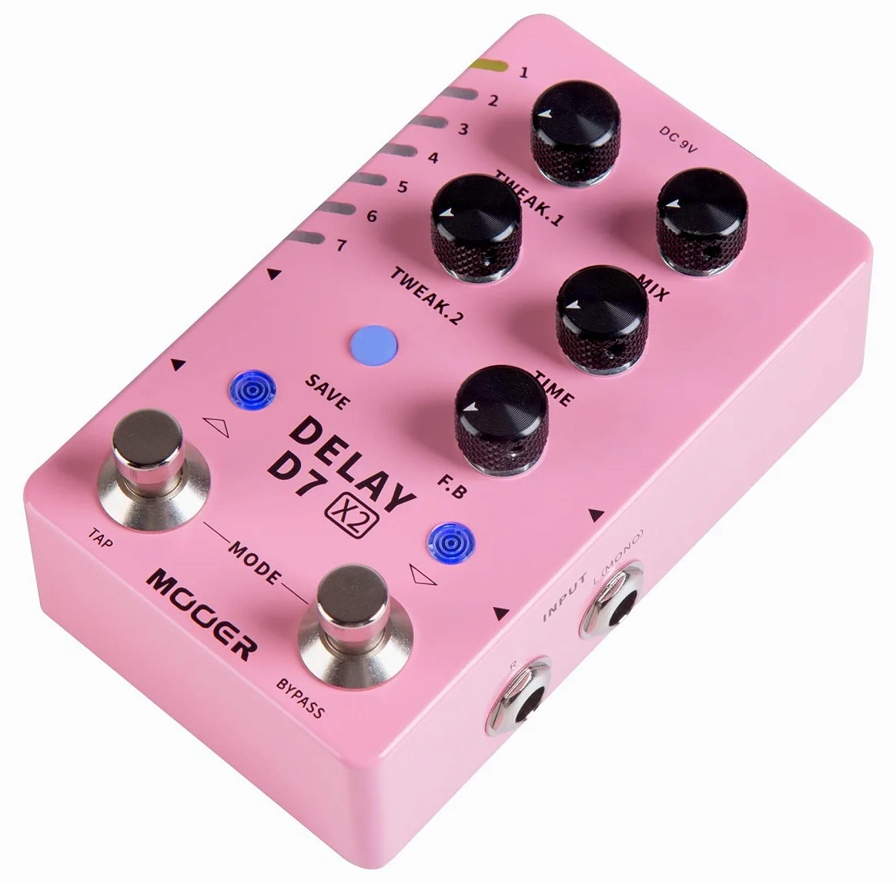 Mooer D7 X2 Delay - Multi-Delay Effekt Pedal für Gitarre mit 14 Modi