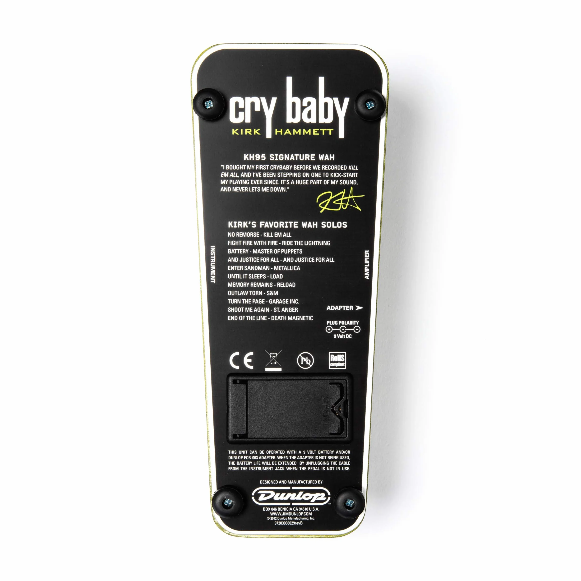 Dunlop Kirk Hammett Signature Wah Effektpedal