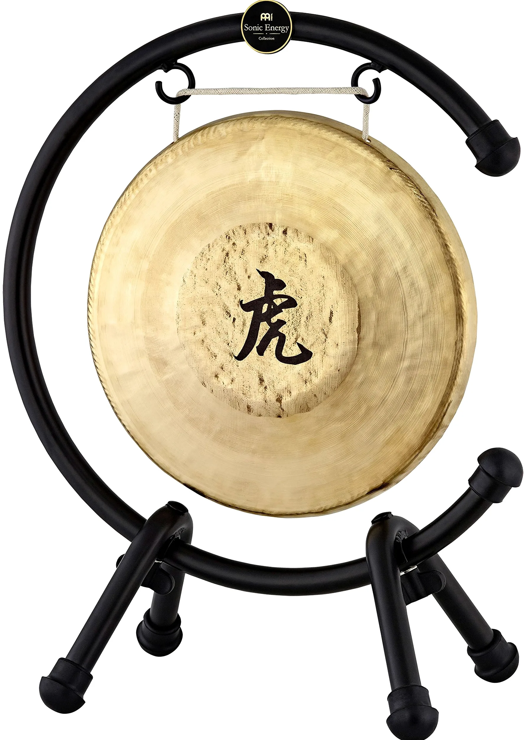 Sonic Energy Tisch Gong Ständer – Zubehör für Gongs und Tam Tams bis 38 cm – Pulverbeschichteter Stahl, schwarz (TMTGS-M)