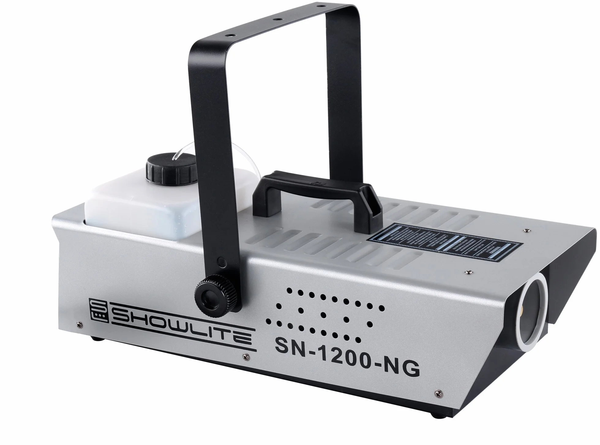 Showlite SN-1200 Nebelmaschine Set (1200 Watt, 350m³ Nebelausstoß/min, 7 Min. Aufwärmzeit, Kabel- und Funkfernbedienung, 5 L Nebelfluid)
