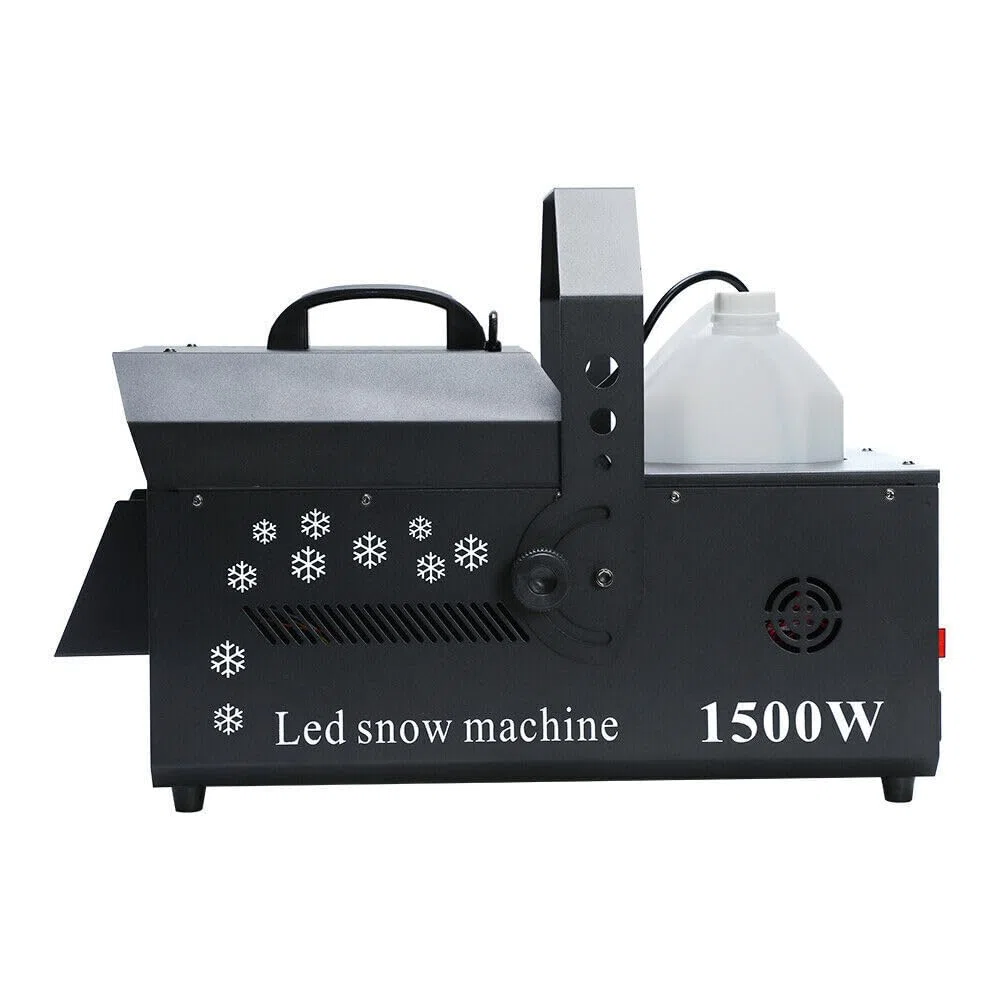 Schneemaschine, 5 L 1500 W LED tragbare Hochwertige Schneematschmaschine, 3-in-1 Schneemaschine Schneeflockenmaschine DMX mit Leichter für Partys,Bühne, Hochzeit