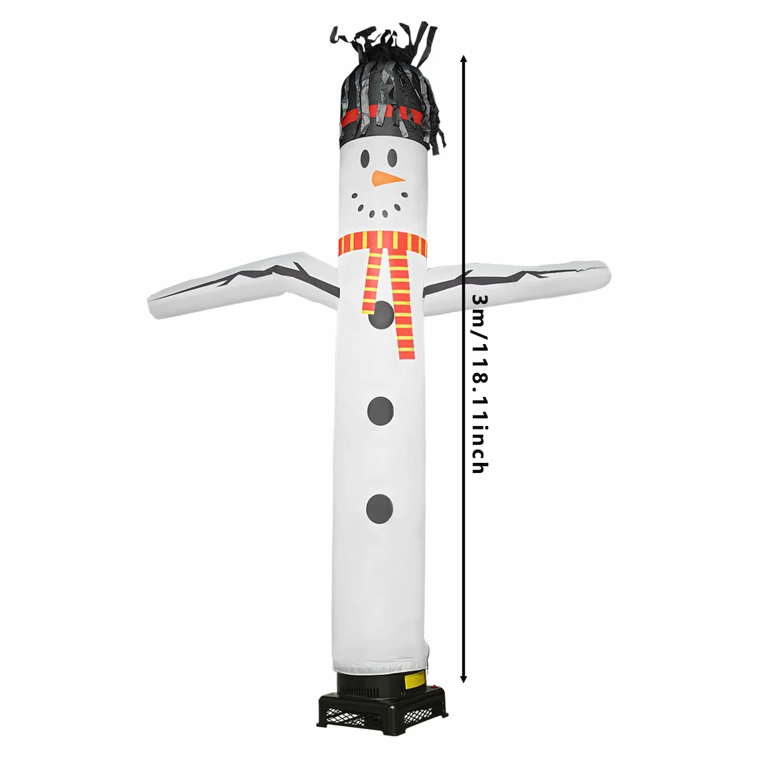 Werbelufttänzer Aufblasbarer Luftschlauch, 3m Aufblasbarer Lufttänzer mit 550W Gebläse, 1450rpm, 210D Oxford-Stoff, Wackelnder Werbeschlauch für Events & Werbung