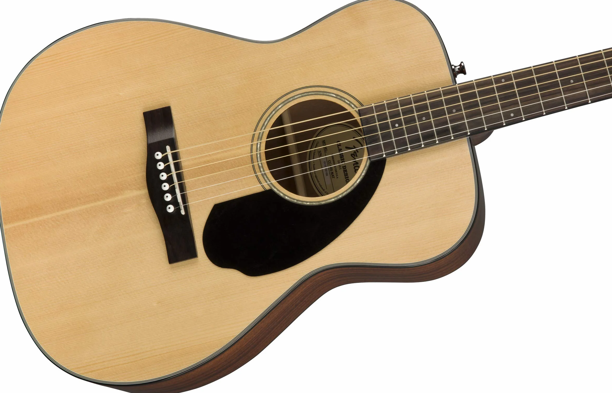 Fender CC-60S Concert Akustikgitarre, Walnussgriffbrett, Natur, Inklusive kostenloser virtueller Kurse auf Fender Play