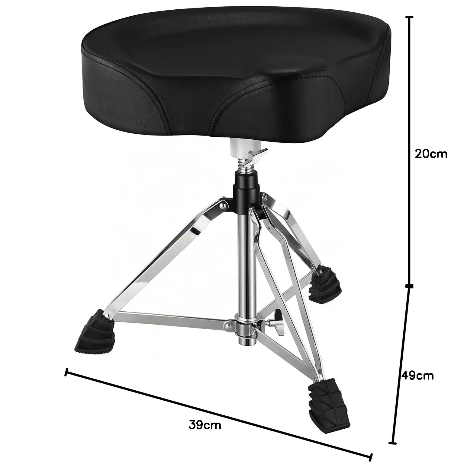 Donner Verstellbarer Schlagzeughocker gepolsterter Drummersitz Drumhocker Moto Seat