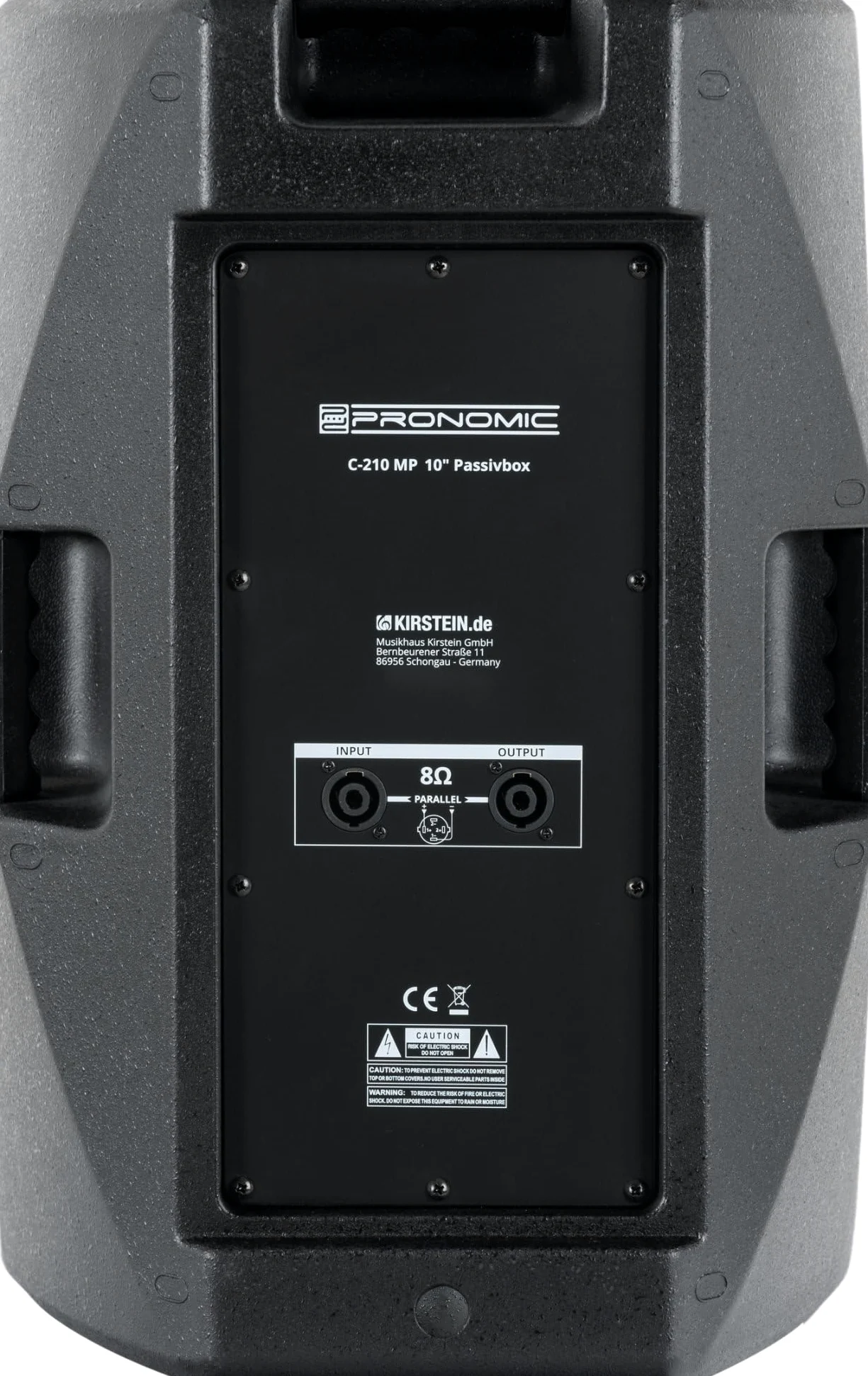 Pronomic C-210 MP 10" Passivbox Stereo Set - 2 Passive 2-Wege Boxen - Belastbarkeit: je 200 Watt (RMS), 800 Watt (Peak) - Impedanz: 8 Ohm - Max. Schalldruckpegel: 123 dB - Schwarz