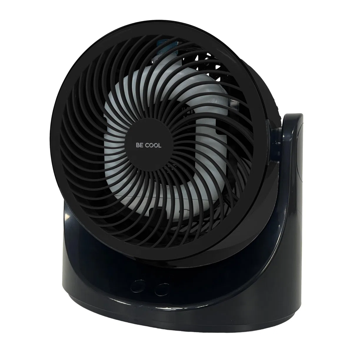 Be Cool USB-Windmaschine 15cm mit Kühlakku – Ø 6" / 15 cm, Kupfermotor, 10 Watt, Kühlakku im Lieferumfang, 7-farbige LED-Beleuchtung, USB Typ-C, schwarz